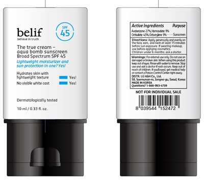 Belif The True Cream Aqua Bomb Spf 45 10ml Ic (Belif The True Cream Aqua Bomb Spf 45 10ml Ic)